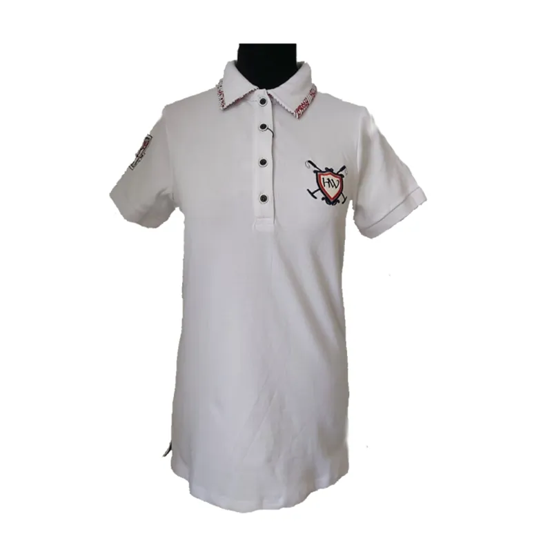 Horseware Luna Fitted Cotton Mesh Polo Shirt - White